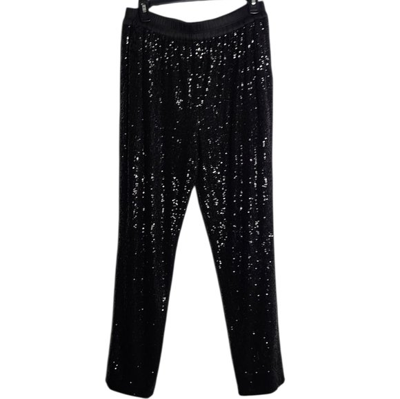 RAMY BROOK Arlin Jogger Black Sequin High Rise Pant Size Medium - Picture 1 of 14